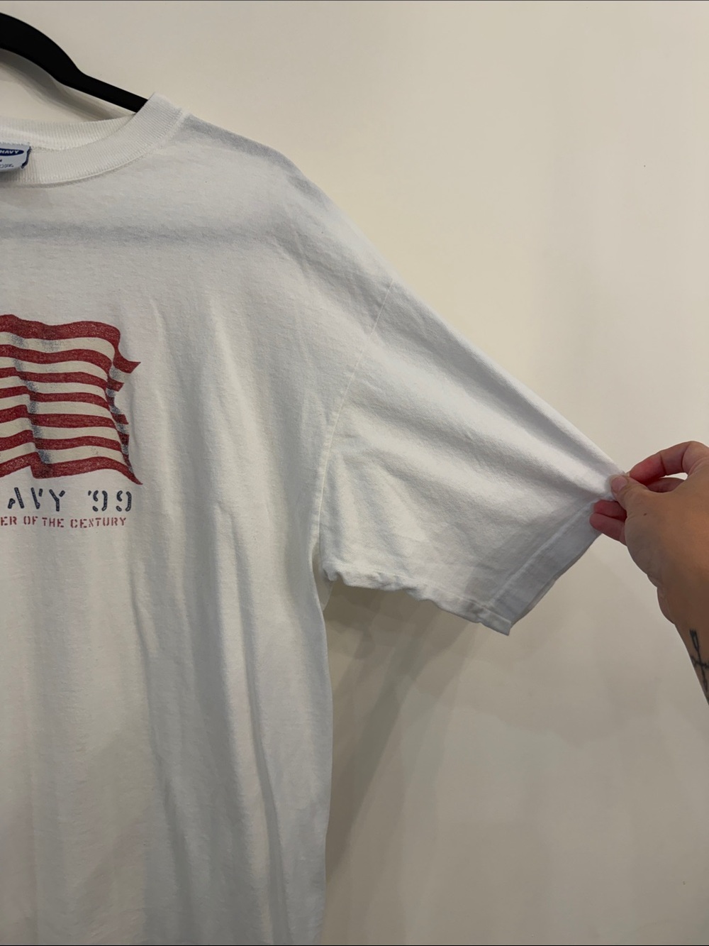 Old Navy White Tee with American Flag Graphic - Picture 7 of 11